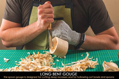 Small compact bent gouge