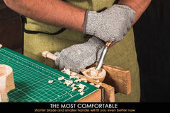 Small compact bent gouge