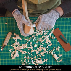 Tools for cutting spoons from a wood
