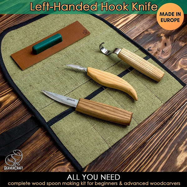 Spoon carving tools for beginners 3 pieces (items) BeaverCraft – BeaverCraft  Tools