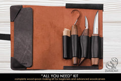 Spoon carving set gift for woodcarver