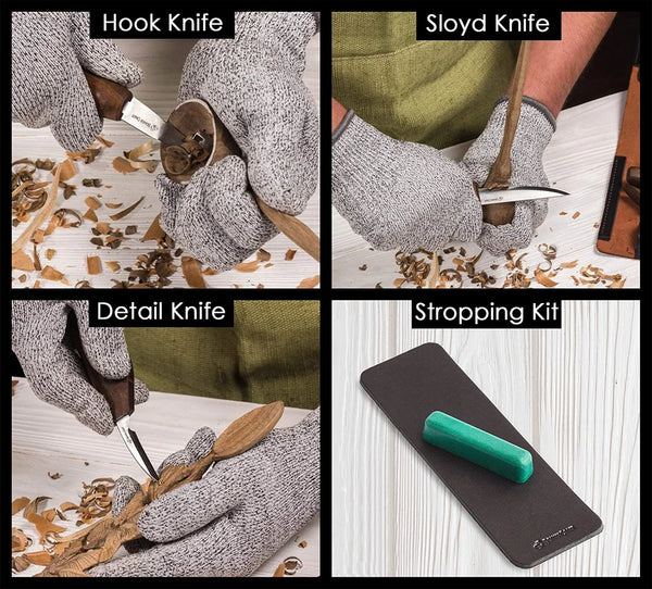 Buy S13X - Deluxe Spoon Carving Set With Walnut Handles online -  BeaverCraft – BeaverCraft Tools