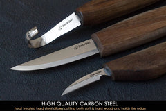 S13X - Deluxe Spoon Carving Set With Walnut Handles