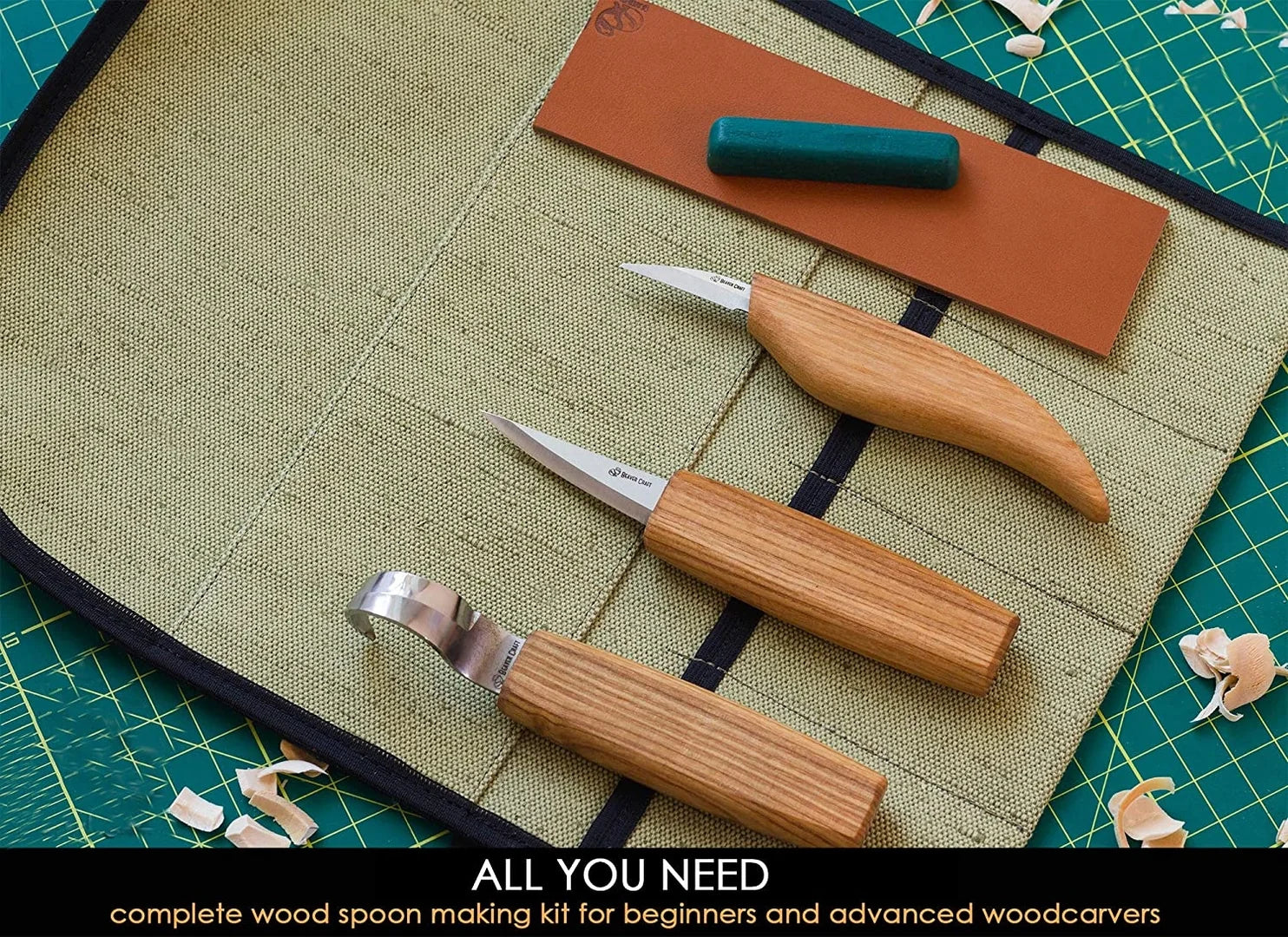 Wood whittling tools set