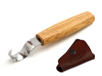 Cuchillo para tallar cucharas en funda de cuero - SK1S