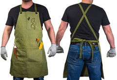 AP1 – Adjustable Green Canvas Work Apron