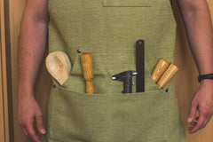AP1 – Adjustable Green Canvas Work Apron
