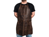AP2X – Adjustable Brown Leather Work Apron