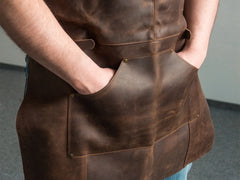 AP2X – Adjustable Brown Leather Work Apron