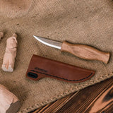 C4S – Whittling Knife with Leather Sheath