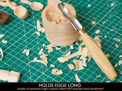 Compact Short Bent Wood Carving Gouge (Sweep #8) - K8A/14