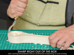 Compact Short Bent Wood Carving Gouge (Sweep #8) - K8A/14