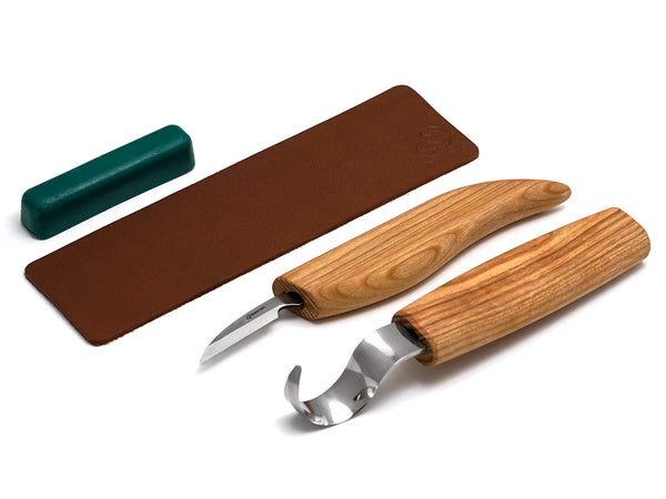 Beavercraft - Chip Carving Knives Set - 2 Knives Plus Accessories