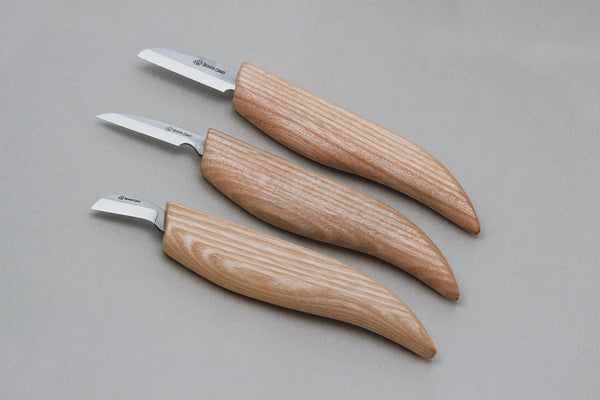 3-Piece Wood Carving Set – Wood Carving Knives for Detail Work in Tool Roll – S06