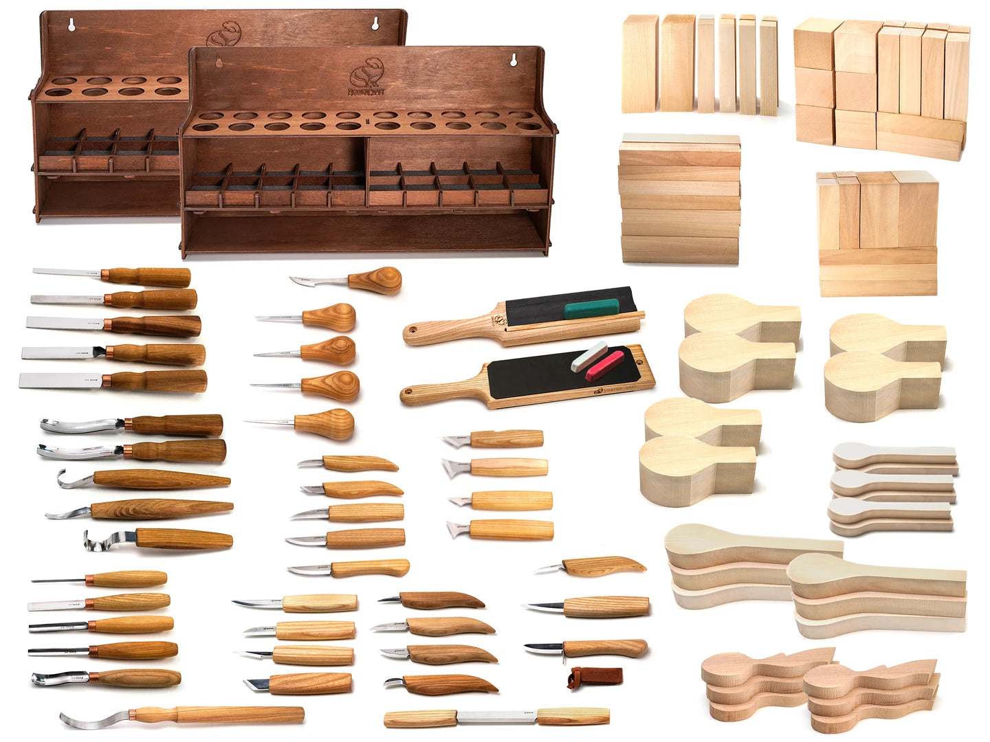 Wood carving set big large extended