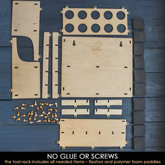 disassembled tools holder