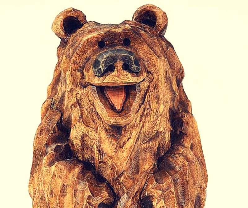 Holzschnitzerei Bär Tutorial, Lachender Bär :)