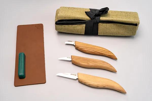 BeaverCraft Wood Carving Kit S16 - Whittling Wood Knives Kit - Widdling Kit for Beginners - Wood Carving Knife Set Wood Blocks Blank (Whittling Knives