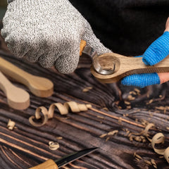 Spoon Carving Blanks Set (4 pcs) for Wood Carving – Mixed Wood (Basswood, Cherry, Mulberry, Walnut) – BB2