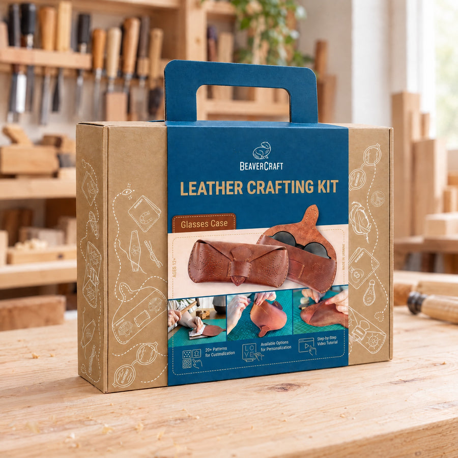 Glasses Case Leather Crafting Kit