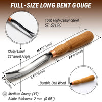Gouge longue courbée 7L (22mm) - G7L/22