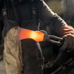 Forging an axe head