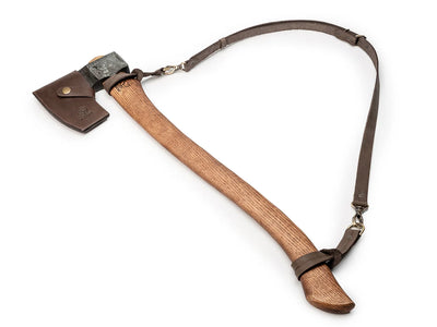 The AX4 in its sheath with the shoulder sling attached