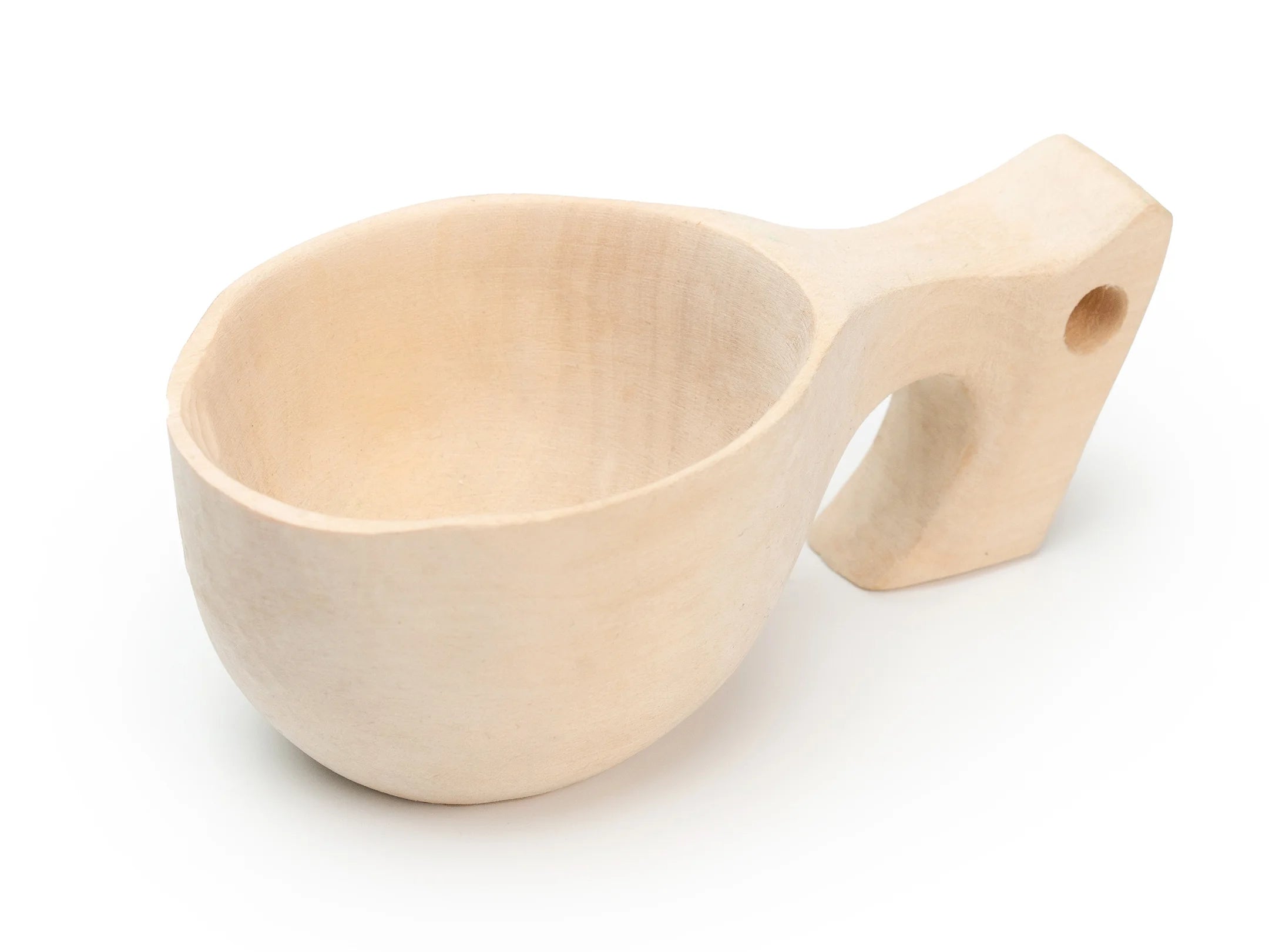 ③Making a wooden cup . Kuksa carving #woodworking 