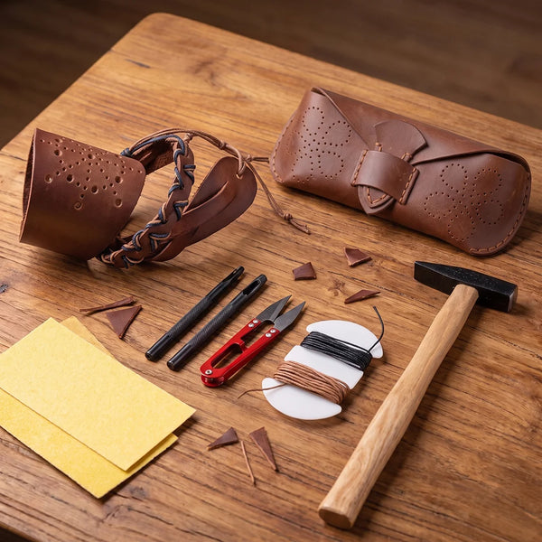 Leather Accessory Bundle – Bracelet & Case Kits