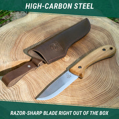 Carbon Steel Bushcraft Knife