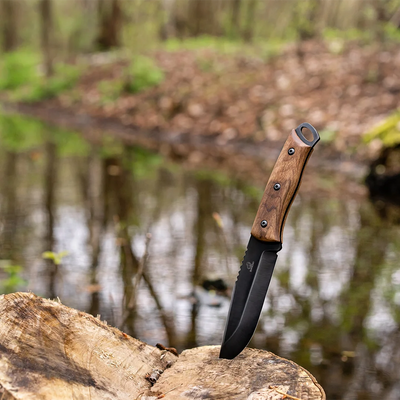 The BSH4 stuck in a log by the water