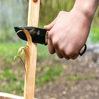 Couteau Bushcraft en Acier au Carbone avec Bâton de Feu et Étui en Cuir – BSH4_F Dusk