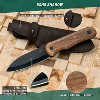 Bushcraft Knife Set for Camping & Survival – 3-Piece Carbon Steel Bushcraft Knives Bundle (Nightfall, Dusk, Shadow) – BSH-X