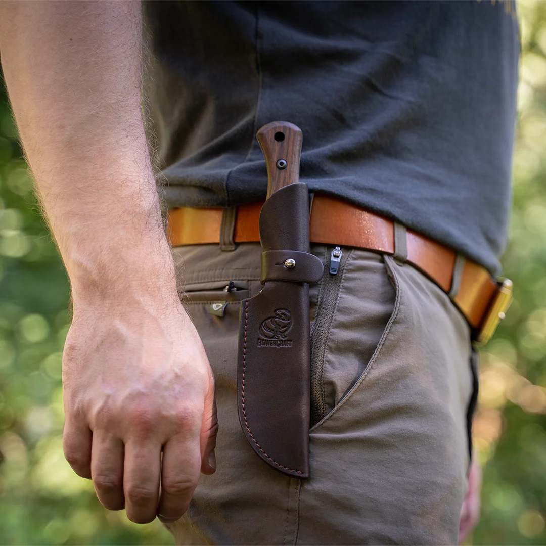 Bushcraft Knife for Camping & Outdoor – Carbon Steel Knife with