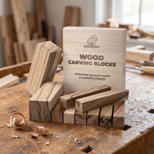Walnut Carving Block Set, 10 pcs