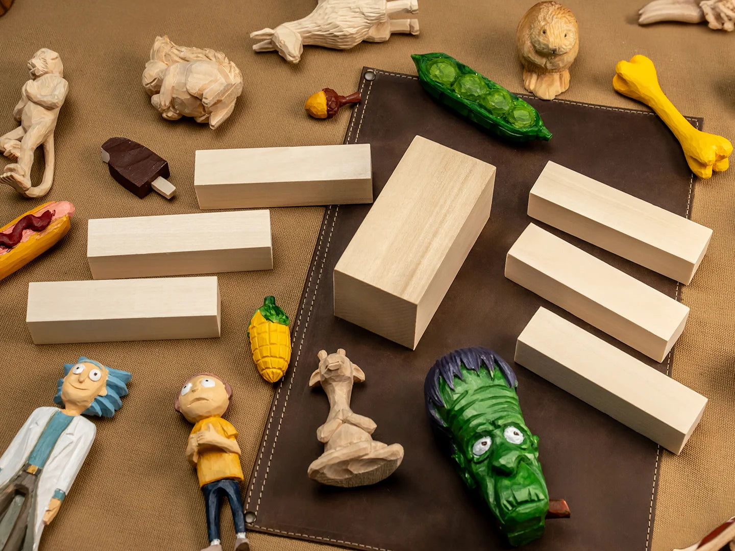 Buy BW12 - Set of Basswood Carving Blocks 12pcs online - BeaverCraft –  BeaverCraft Tools