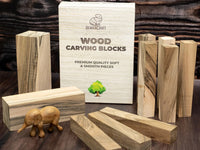 Set of Walnut Carving Blocks for Wood Carving – 10 pcs – BW10 Walnut