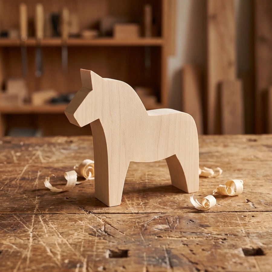 Dala Horse Carving Blank – Basswood