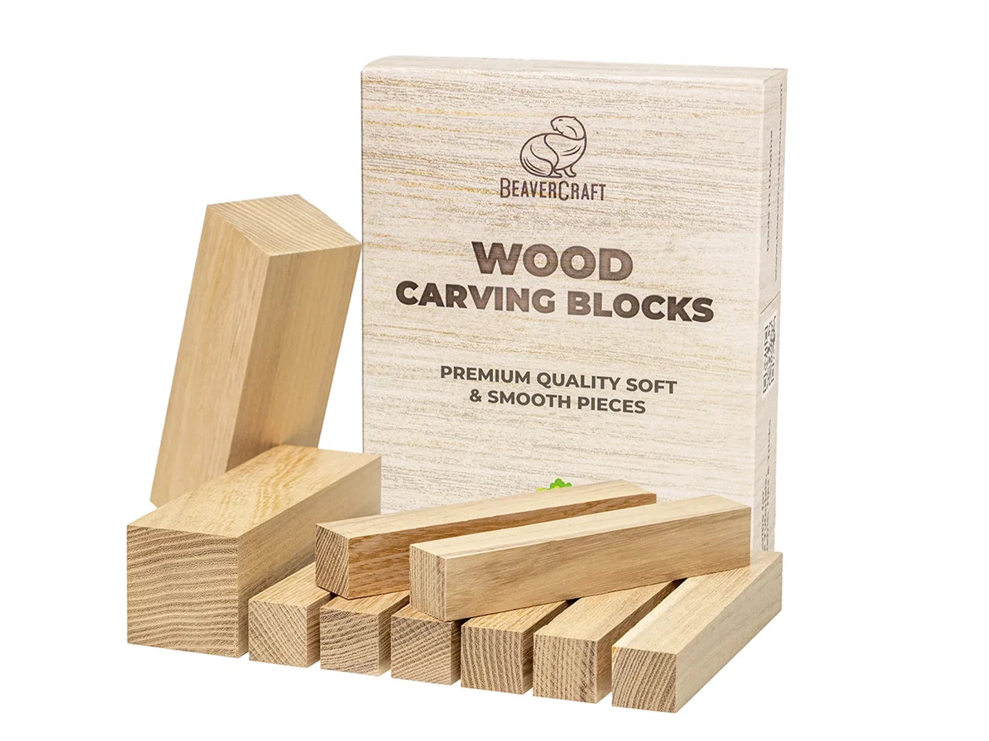 12Pcs Basswood Carving Block Natural Soft 3 Sizes Carving