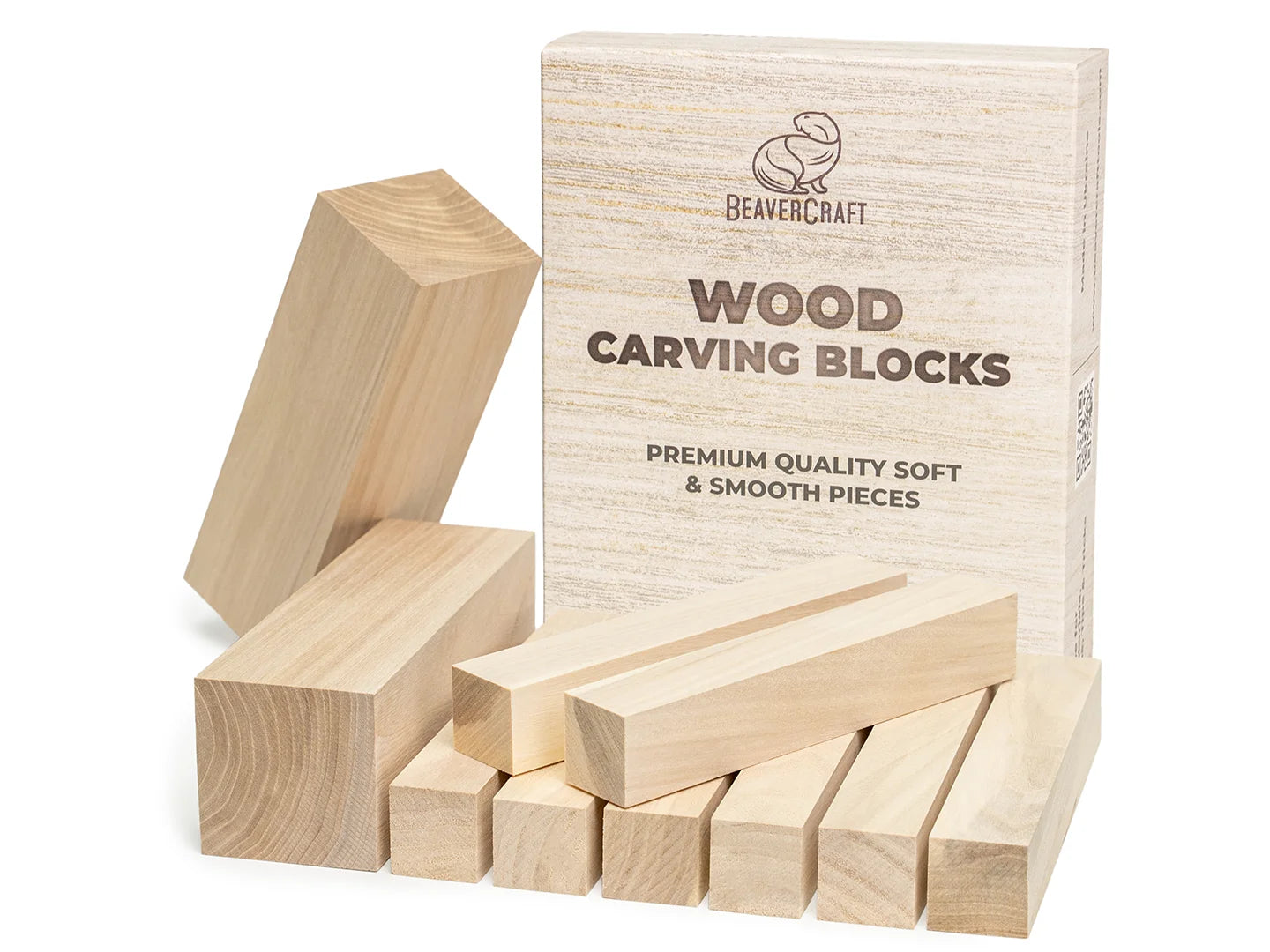 BW10 Elm - Set of Elm Carving Blocks 10 pcs – BeaverCraft Tools