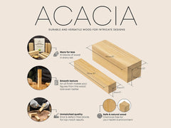 BW10 Acacia - Set of European Acacia Carving Blocks, 10 pcs