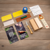 Ultimatives DIY-Kinderpaket – Komplettes Holzschnitzset mit Weihnachtsmann, Glücksvogel, Bär & Dala-Pferd – BDIY01_02_05_06