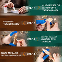 Wizard Starter Bundle – DIY Carving Kit with Safety Gloves in size S
