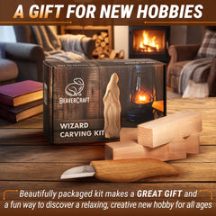 Wizard Carving Kit – Complete Starter Whittling Kit for Beginners – DIY03