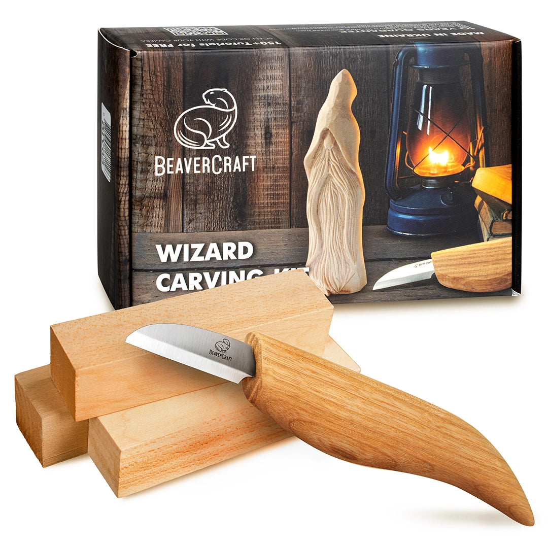 Wizard Carving Kit – Complete Starter Whittling Kit for Beginners – DIY03