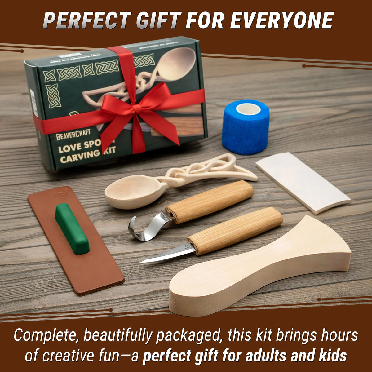 Celtic Spoon Carving Kit – Complete Starter Whittling Kit for Beginners – DIY04