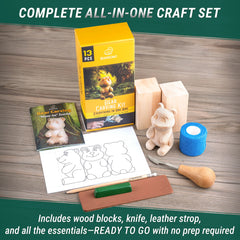 Kit de sculpture d'ours – Kit complet de démarrage pour débutants – DIY05