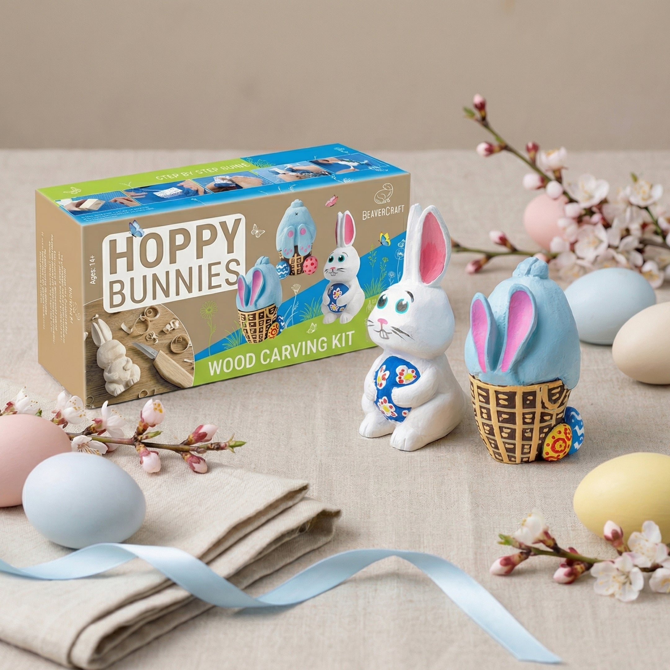 DIY Bunny Wood Carving Kit for Beginners – Complete Set with Tools