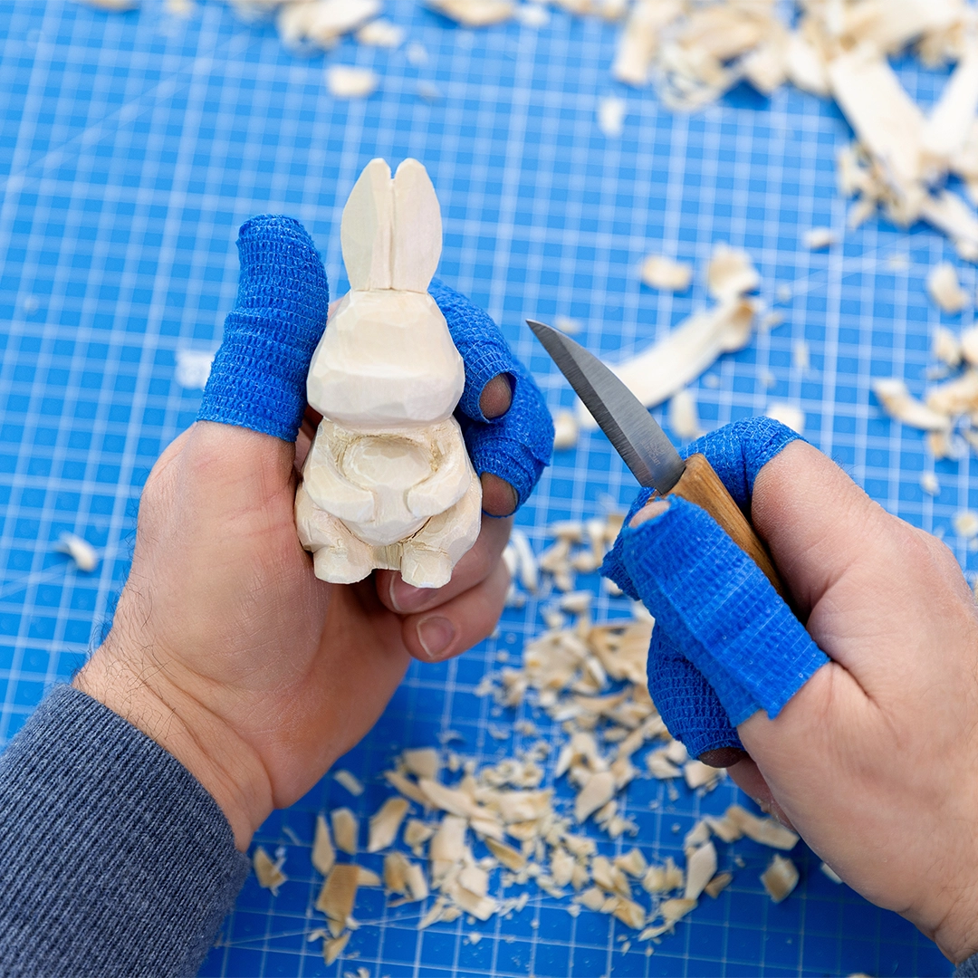 DIY Bunny Wood Carving Kit for Beginners – Complete Set with Tools