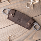 Pequeño Cuchillo de Desbaste Forjado a Mano con Funda de Cuero - DK5S
